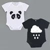 White & Black New Style Custom design Panda Raindrops Baby Clothes/Newborn Baby Clothes Romper