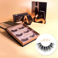 

Wholesale best quality hot sale 3d mink natural false eyelashes with custom box