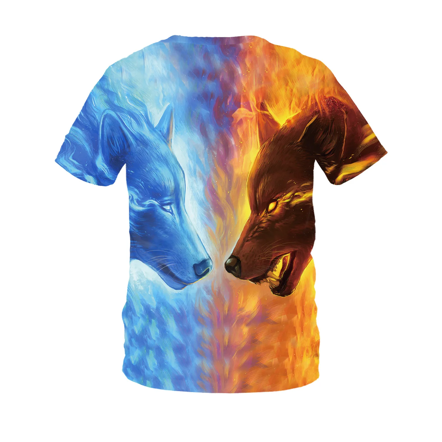 2019 Men Clothes 3d Print Wolf T-shirt Men Summer Casual Short Sleeve ...