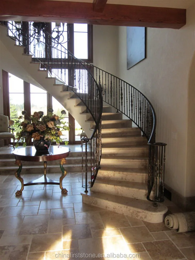 travertine tile & stairs