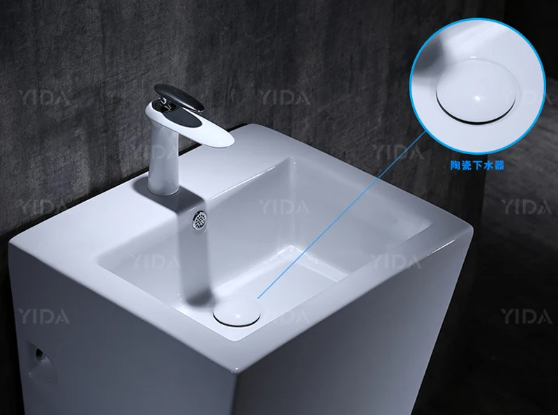 Alibaba China Supplier Wholesalers Bathroom Ceramic White Hand Wash Basin With Pedestal Basin