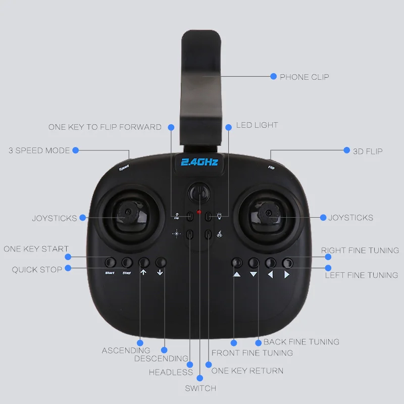 Global Drone A6w Wifi Fpv Wide Angle Hd Camera Selfie Quadcopter Drone