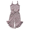 Summer toddle girls RTS chiffon polka dot playsuit cotton strap correst one piece dress jumpsuit romper set