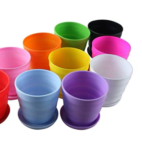 

Biodegradable bamboo fiber flower pot NON-plastic flower pot for home and garden decoration, Customized color