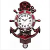 Oversize antique anchor pirate pendulum wall clock