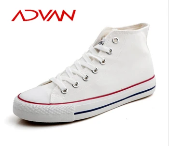 Classic Ladies Vulcanized White Wholesale Casual High Neck Sneakers ...