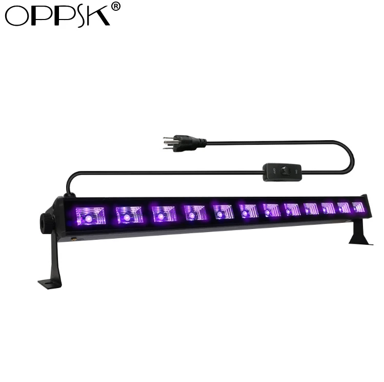 OPPSK 12x3W DJ LED UV Black Light Bar for Glow Party Mini Golf Trampoline Park Hunted House