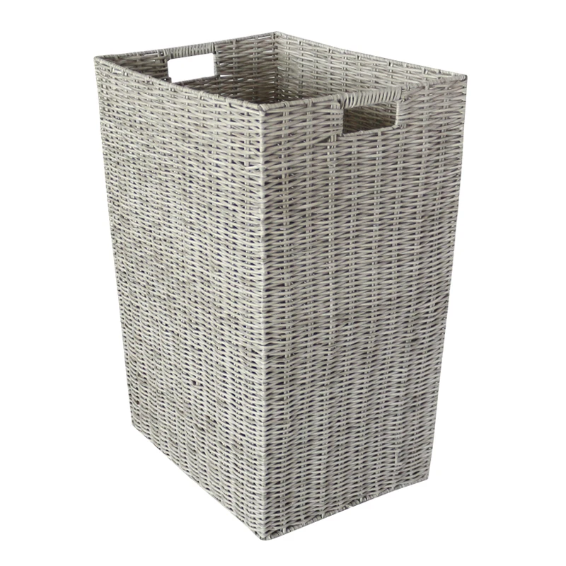 Wholesale Handmade Plastic Woven Laundry Basket With Cover Buy Woven