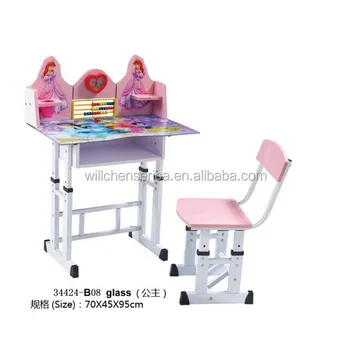 New Design 34424 B08 Cartoon Wooden Or Glass Children Desk