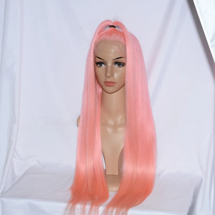

Sunny May Mink Hair Full Lace Wigs Pre Plucked Lace Wigs With Pink Human Hair Full Lace Wigs, Pink full lace wig