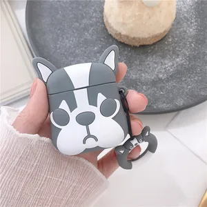 Cute Cartoon French Dog Case AirPods 1 & 2