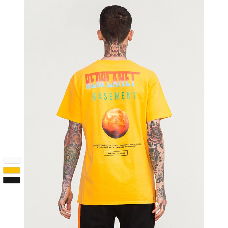 
2019 OEM ODM 2 Sides Graphic Digital Custom Oversize 100% Cotton MenT Shirt 