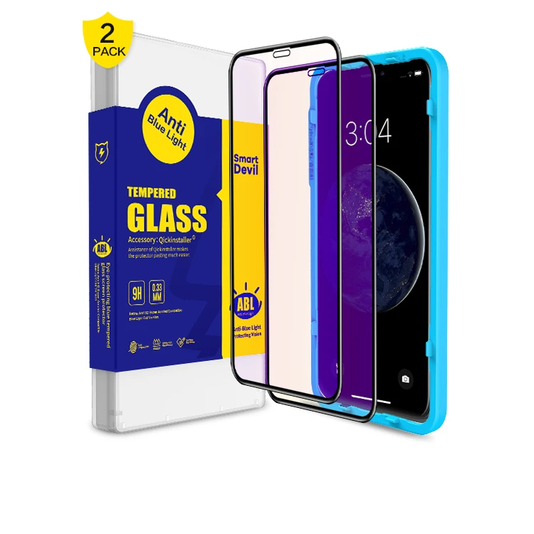 

SmartDevil Anti-Blue Light Screen Protector for iPhone Xr (6.1) [Eye Protect]phone screen tempered glass protector 2 pack hot