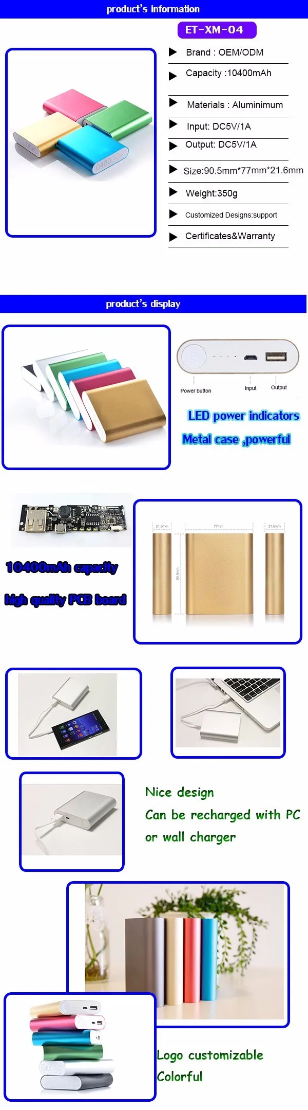 Wholesale Universal 10400mah Portable Charger Battery Pack Power Bank For Mobile Phone - ANKUX.COM