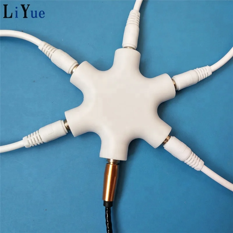 3.5mm Jack Headphone Earphone Audio Splitter 6 Way Port Multi Hub Adapter Cable