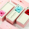 2018 Custom new design lid and base box for jewelry, unique paper gift box with bag for woman