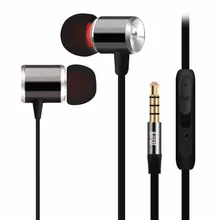 K6 computer bass ear phone mp3 general motion metal with wheat noodles earbud headphones
