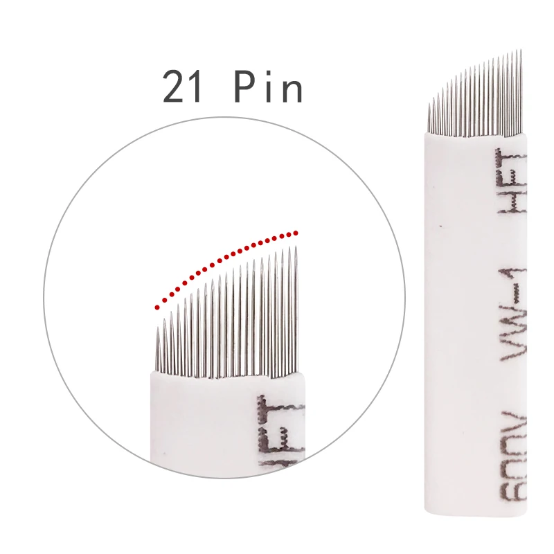 

Microblading accessories 21 Pin blades for microblading 0.2mm eyebrow embroidery microblading blades