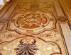 maple with oak wood inlay medallion and border