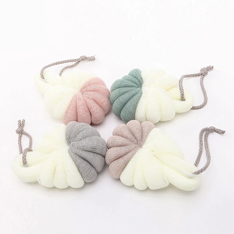 Natural Sea Elastic Flower Shaped Body Bath Shower Pe Mesh Sponge Buy