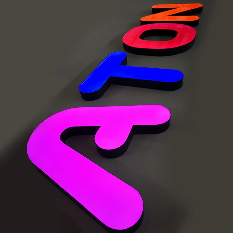 OEM customized outdoor advertising display Front lit epoxy resin channel letter led illuminated letter resin led sign board