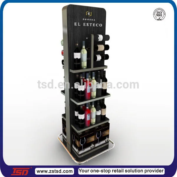 Tsd M542 Custom Free Standing Floor Metal Display Rack For Wine Tsd M542 Custom Free Standing Floor Metal Display Rack For Wine Liquor Bottle Shelf Stand