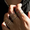 2017 new arrive delicate pave clear sparking Cubic zirconia diamond thin small silver ring