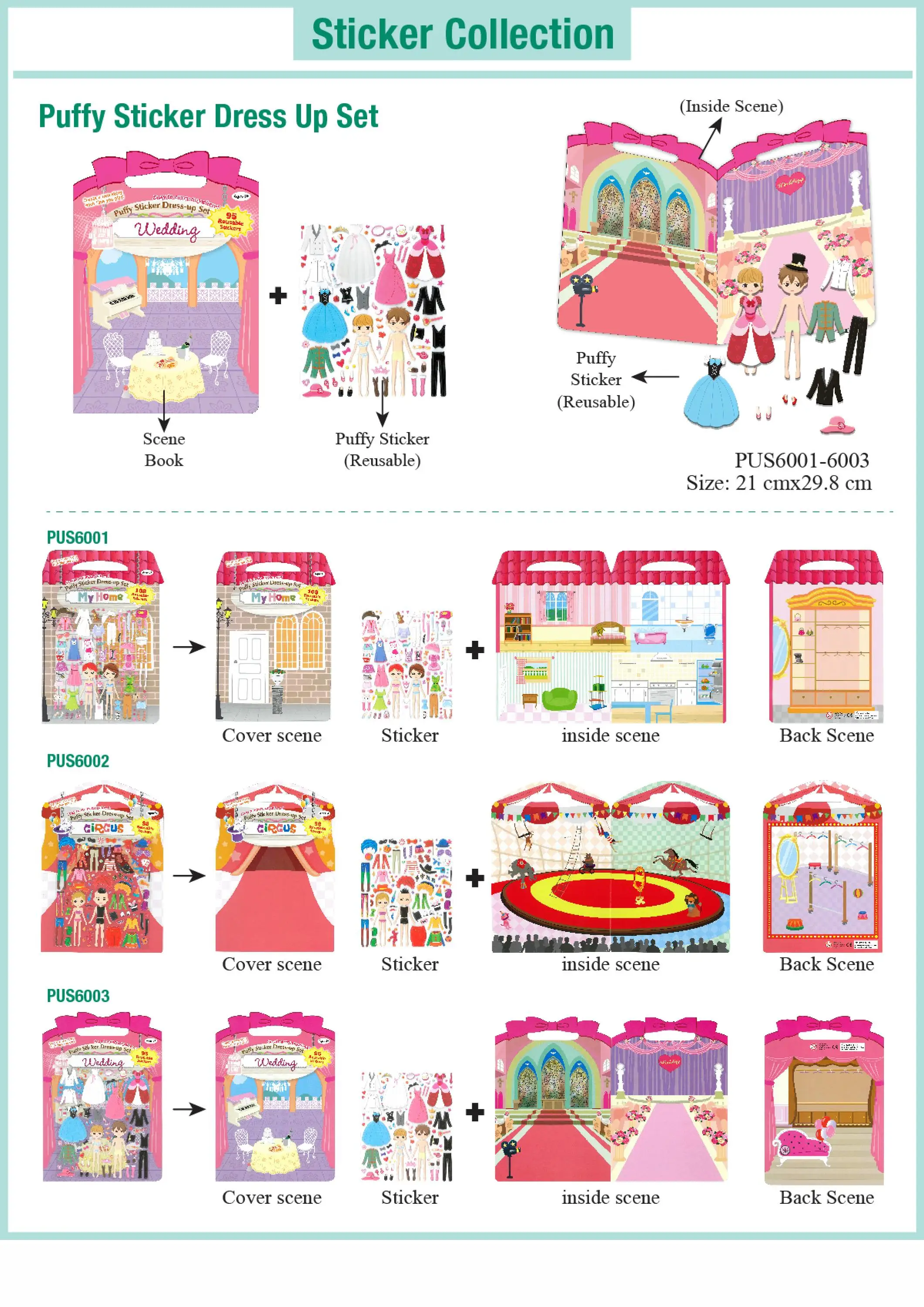 Custom promotional gifts pop puffy christmas sticker toys