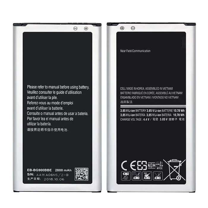 Best Seller Original Phone Battery Low Price China Mobile Phone battery for Samsung S5 EB-BG900BE 2800mAh