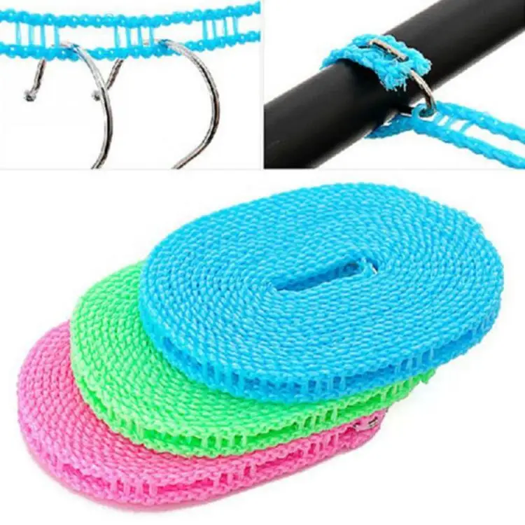 

5M Portable Muilt-function Anti-Wind Clothes Line ,Anti-Slide Clothes Rope, Candy colors