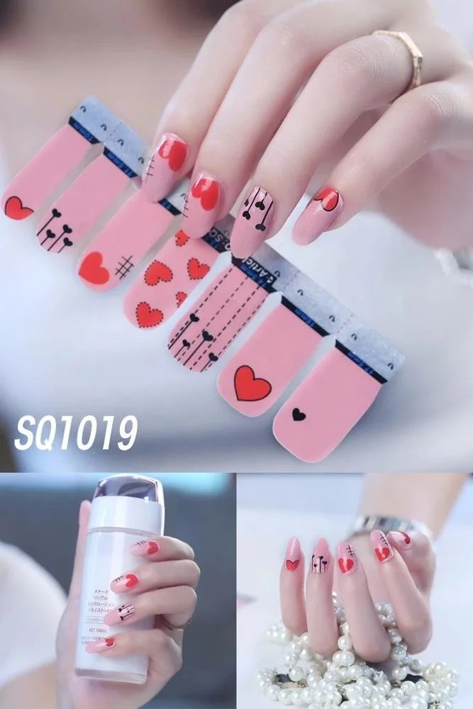 Hot Trend Manicure Envolturas de uñas personalizadas Nail Art Glitter Stickers