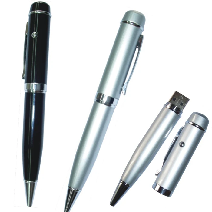 

USB Flash Drive Laser Pointer Ball Pen Custom Logo 1GB Pendrive