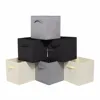 Collapsible No Cover Non-woven Storage Bins 6 Pack, Closet Stackable Storage Container and Organizer