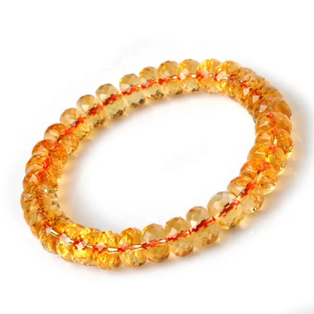 

2019 newest bead bracelet nature citrine charm bracelet, Yellow