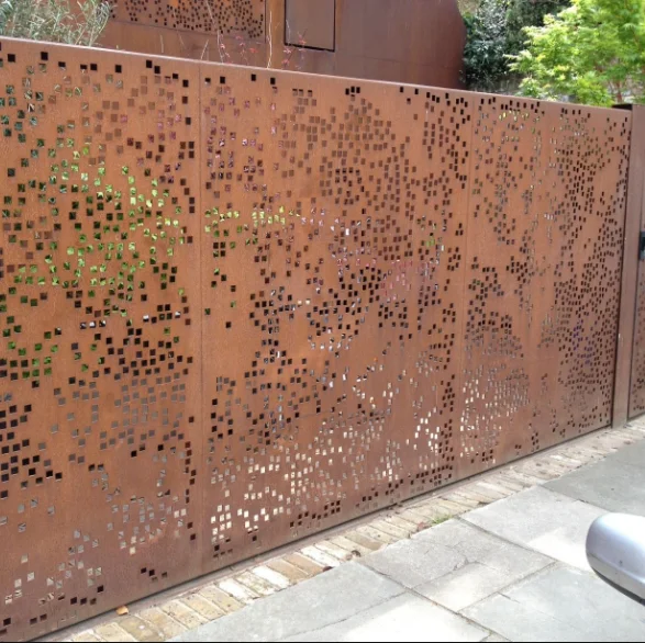 Architectural Perforated Corten Steel Facade Decorative Wall Panels ...