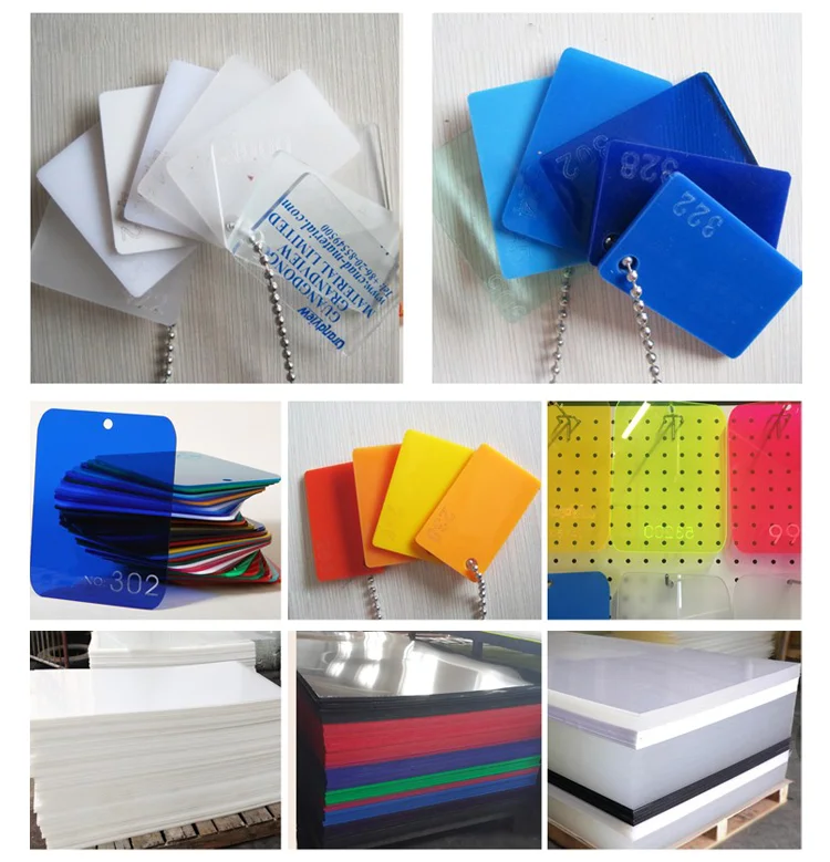 100% Pure Raw Lucite Material colorful price of 3mm Acrylic panel factory