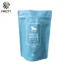 Custom Printed Recloseable Stand Up Blue Color Aluminium Foil 225g White Horse Coffee Bag With Ziplock