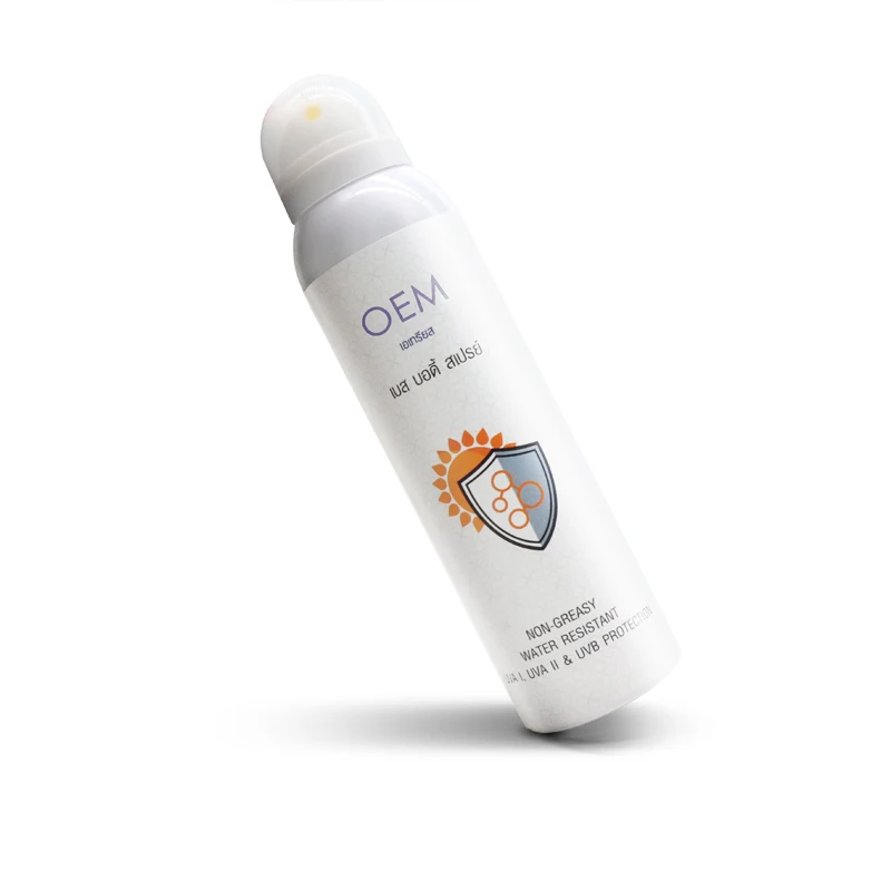 

Wholesale Whitening Sun Block UV spf 50 Aluminum Packaging Samples Sunscreen Spray