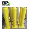 galvanized or yellow powder coated steel bollards for house gate designs
