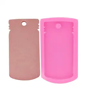 Image of Silicone mason jar keychain mold for key chains