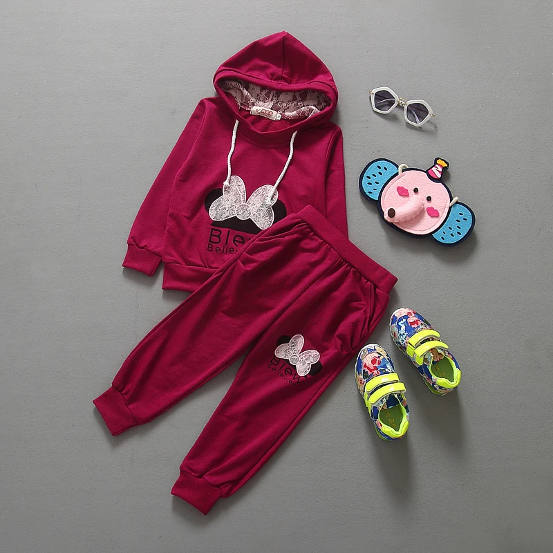 

Childrens Baby Girl Long Sleeve Sweatshirt with hood And Leggings Toddler Girl Clothes Clothing Sets, As photo