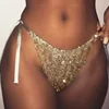 Drop shipping sequined sexy lingerie Crystal Bikini Brief panties