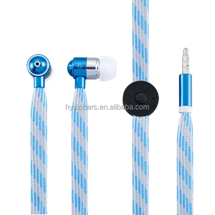 stylish microphone design wired rayban shoelace earphone high waterproof earphone