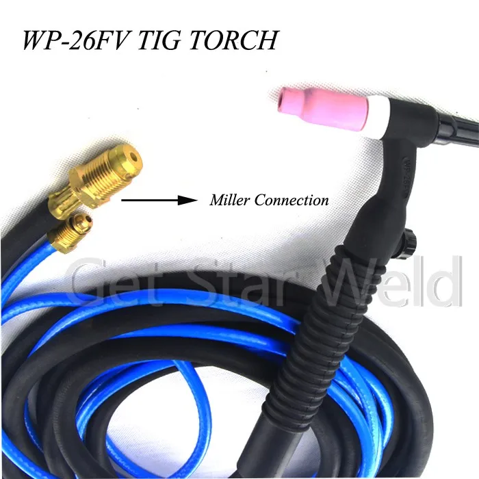 New Wp26fv Tig Torch With Miller Connection Buy Wp26fv Tig Torch