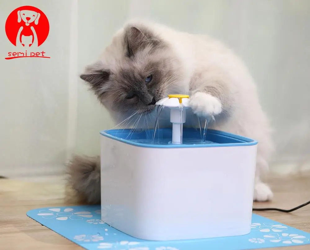 

2.5L Automatic Cat Water Fountain Electric Water Fountain Dog Cat Pet Drinker Bowl Pet Blue Drinking Fountain