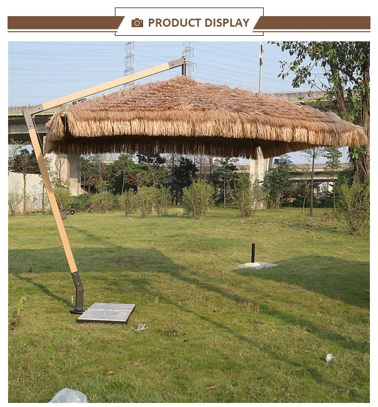 Synthetic Thatch Roof Outside Garden Furniture Sun Parasol Umbrella Outdoor
