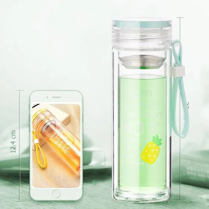 Glass Drinking Bottle With Tea Infuser