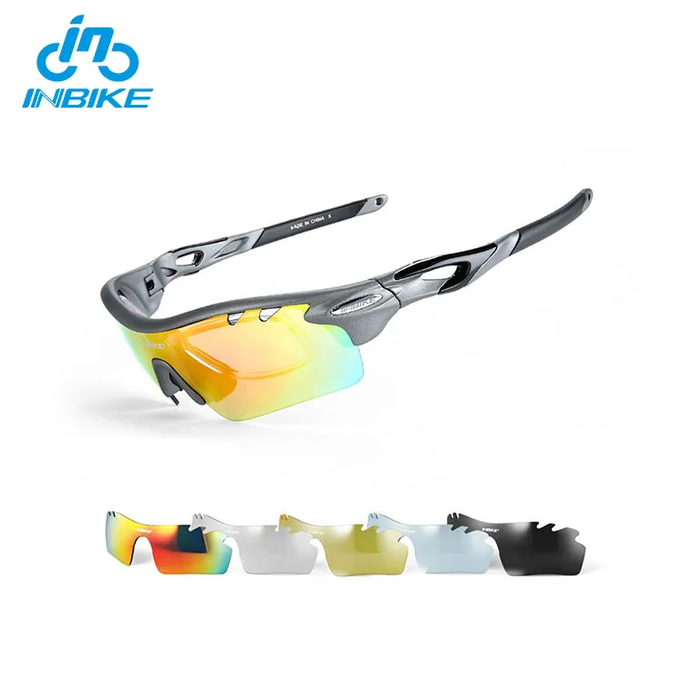 

INBIKE UV400 Cycling Sunglasses Sports Sunglasses Polarized Sunglasses, Red;gray;white;blue