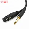 New Design XLR Male Female to Gold Plated 6.35mm 1/4 inch Mono Jack Unbalanced Microphone Patch Cable Interconnect Cable