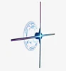 wifi LED light remote control 3D hologram lamp rotating holographic fan display projector